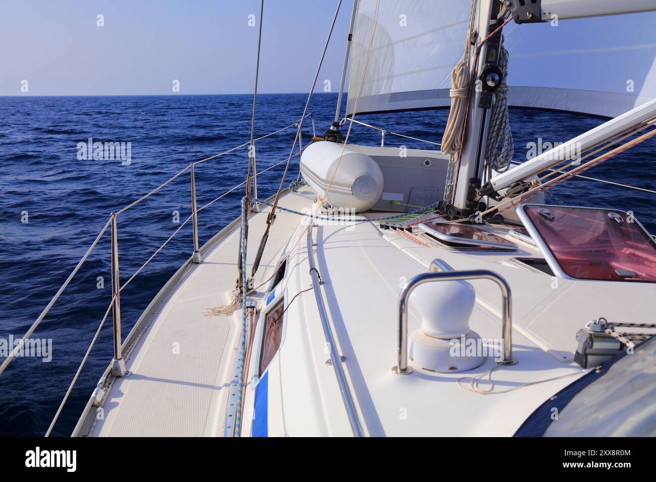 Sailing in Adriatic Sea. Sailing yacht charter in Croatia Stock Photo Alamy