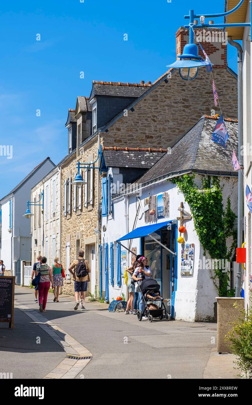 France, Morbihan, Gulf of Morbihan, Damgan, stage on the GR 34 long-distance hiking trail or Customs Officers’ path Stock Photo