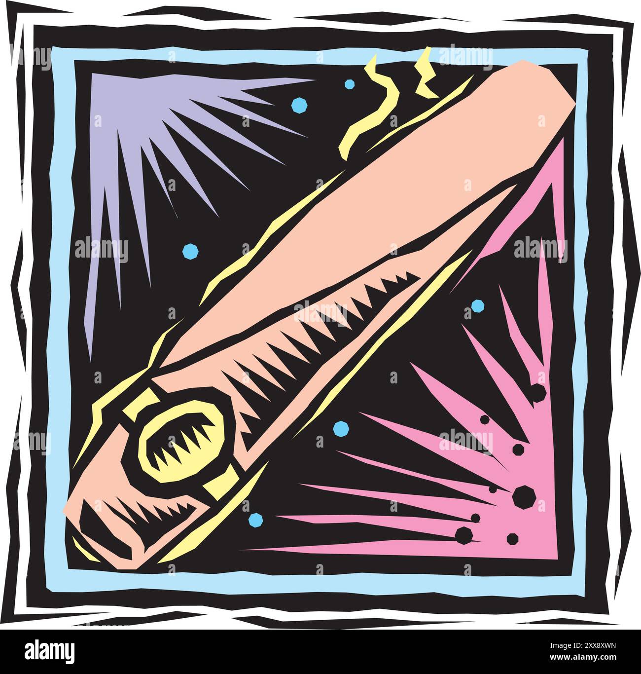 flat cuban cigar on background isolated vector illustration Stock Vector