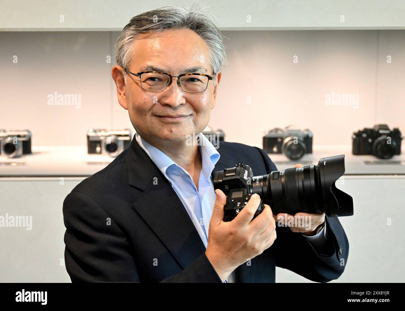 A photo of Muneaki TOKUNARI, the COO, CFO, and CRO of NIKON Corporation,  taken in Tokyo, Japan, on August 23, 2024. ( The Yomiuri Shimbun via AP  Images Stock Photo - Alamy