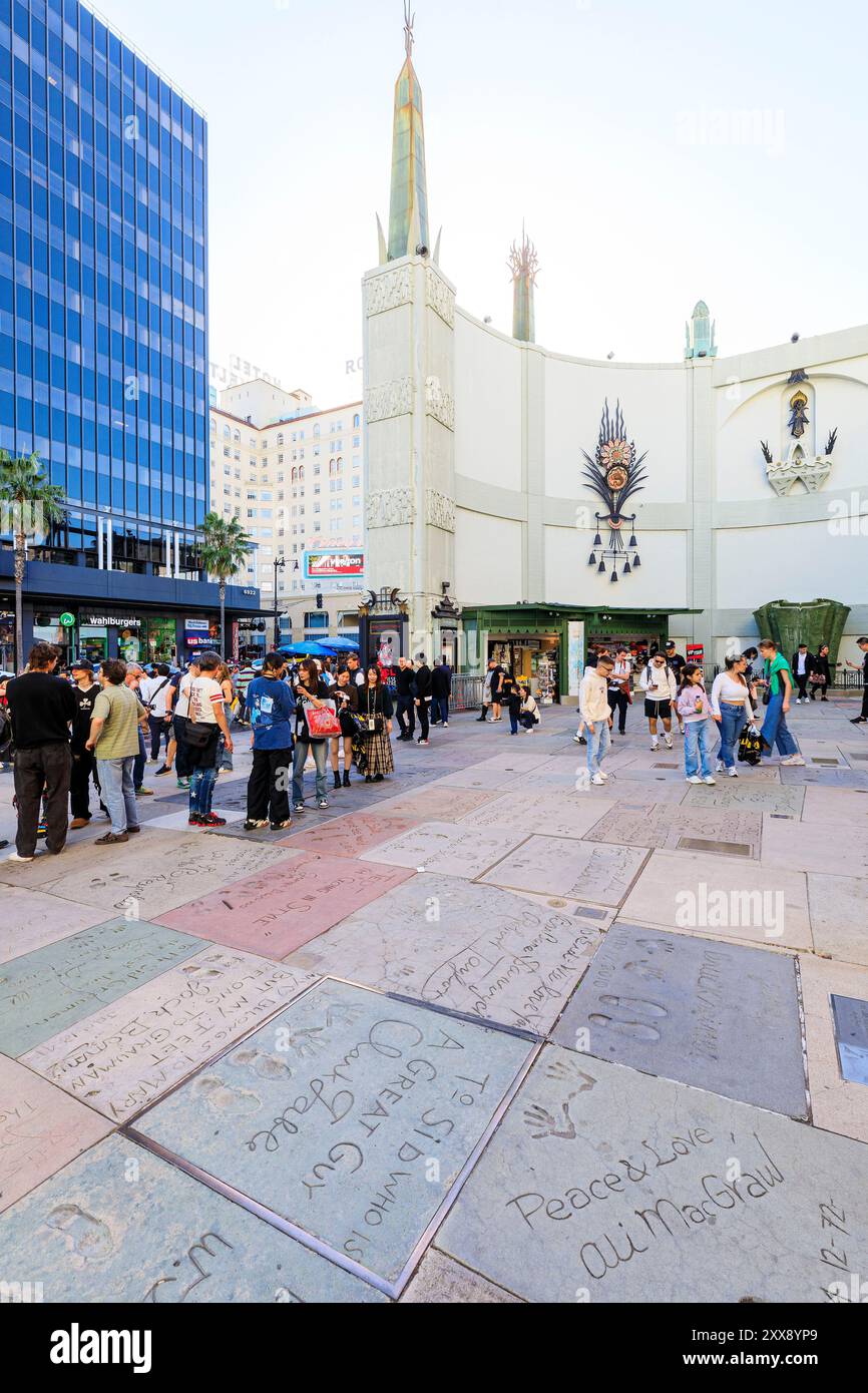 United States, California, Los Angeles, Hollywood, Hollywood Boulevard, Walk of Fame, handprints Stock Photo