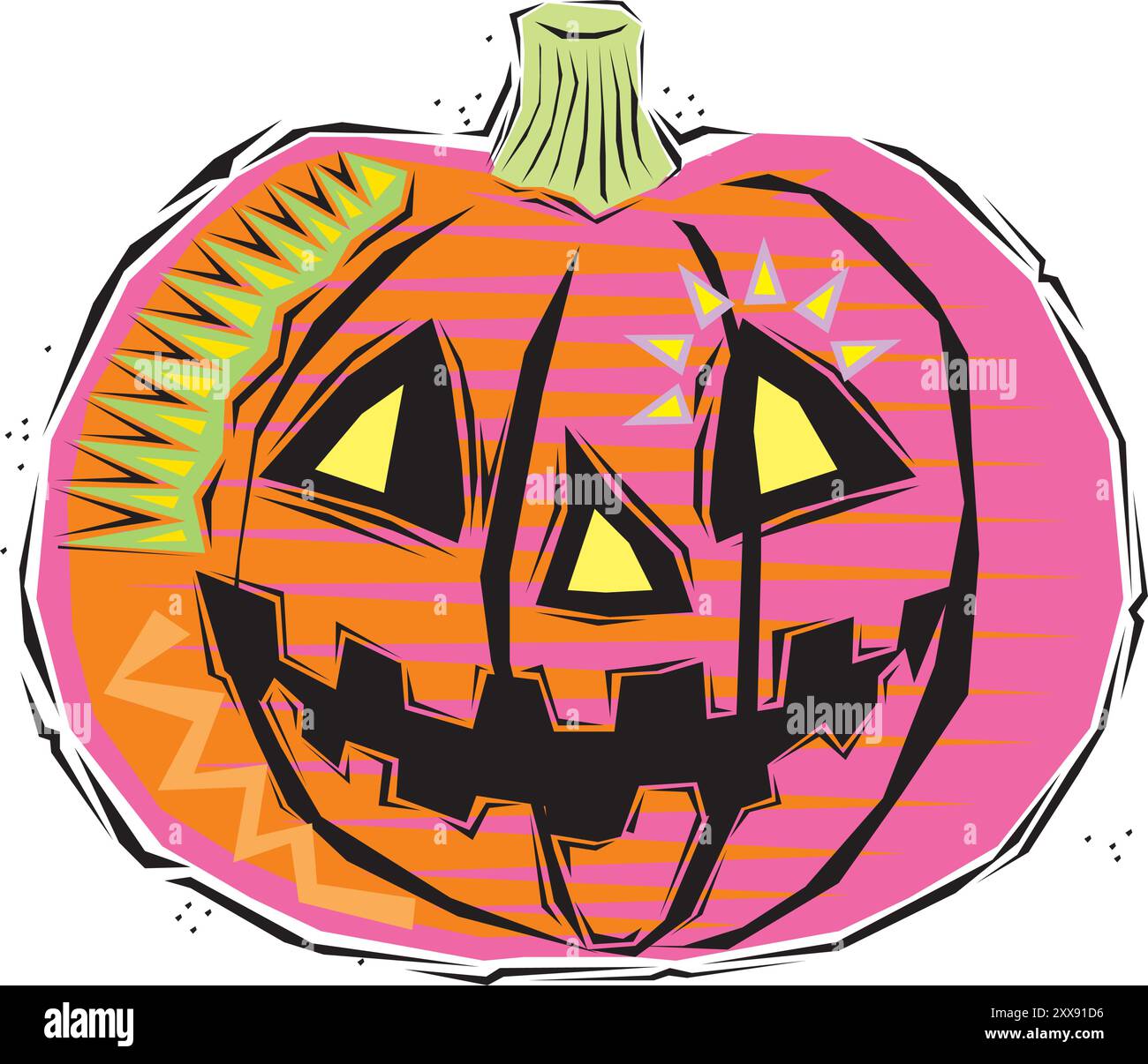 Realistic carved spooky Halloween pumpkin icon isolated vector ...