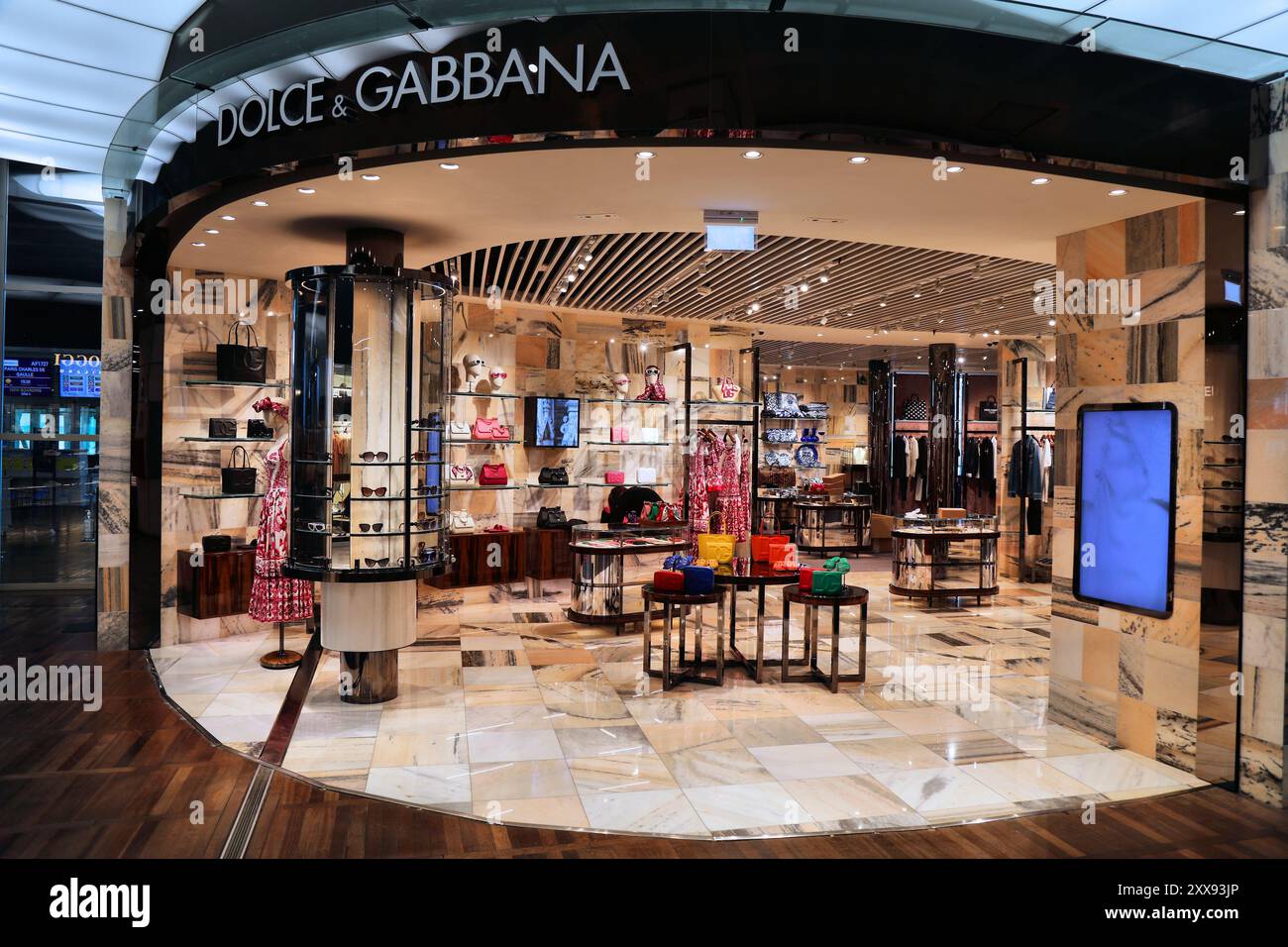 VENICE, ITALY - MAY 22, 2023: Dolce & Gabbana Italian premium fashion brand duty  free store at Venice Marco Polo Airport in Italy Stock Photo - Alamy