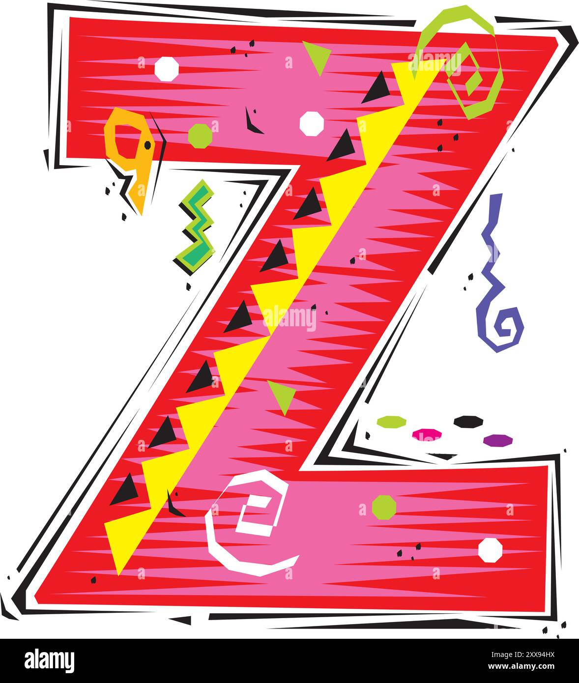 Decorative Letter Z Clip Art