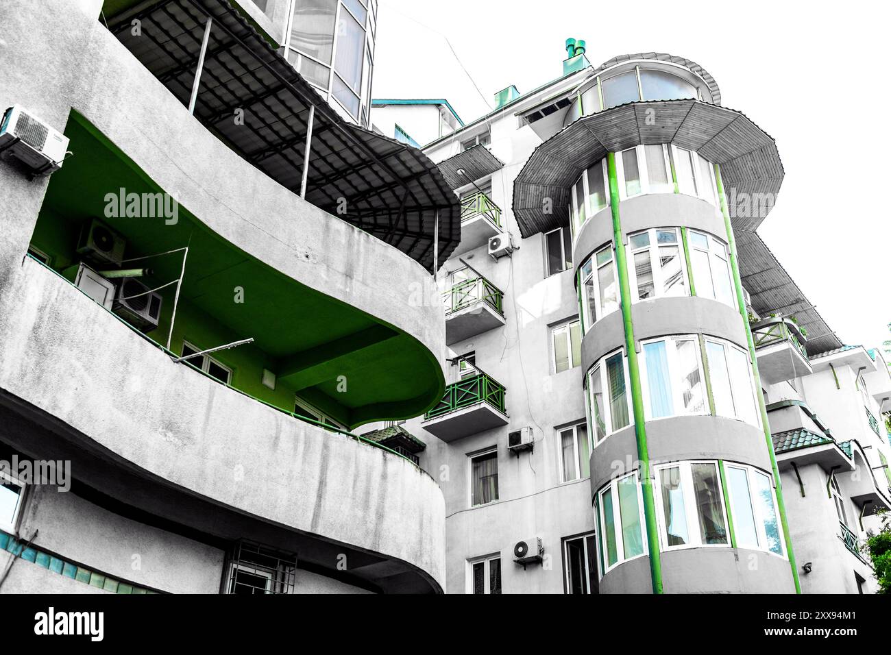 Modernist and bauhaus style architectural detail from a building in ...