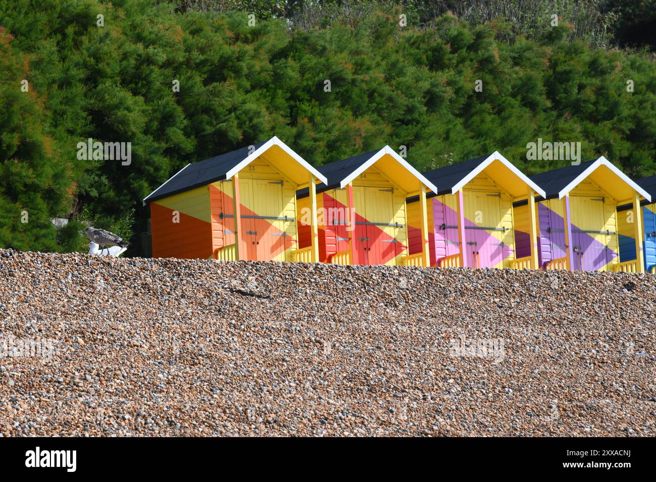Beach huts Stock Photo