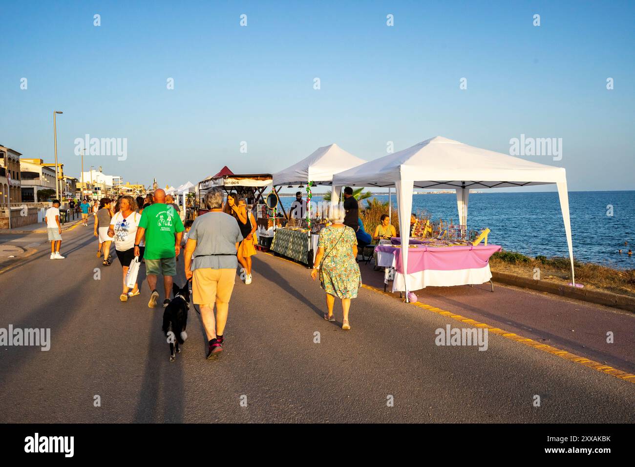 popular festivals of La Rapita by the sea, Campos, Mallorca, Balearic Islands, Spain Stock Photo