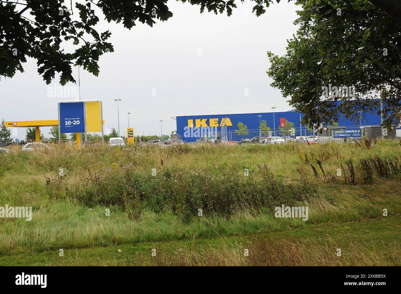 Copenhagen/ DenmarK/ 23 August 2024/Swedish ikea store wind turbine ...