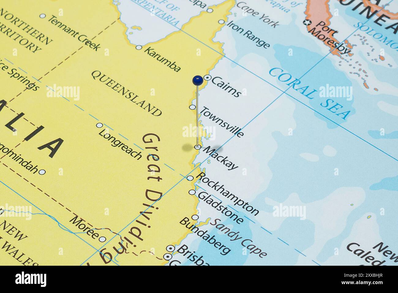 Mackay map hi-res stock photography and images - Alamy