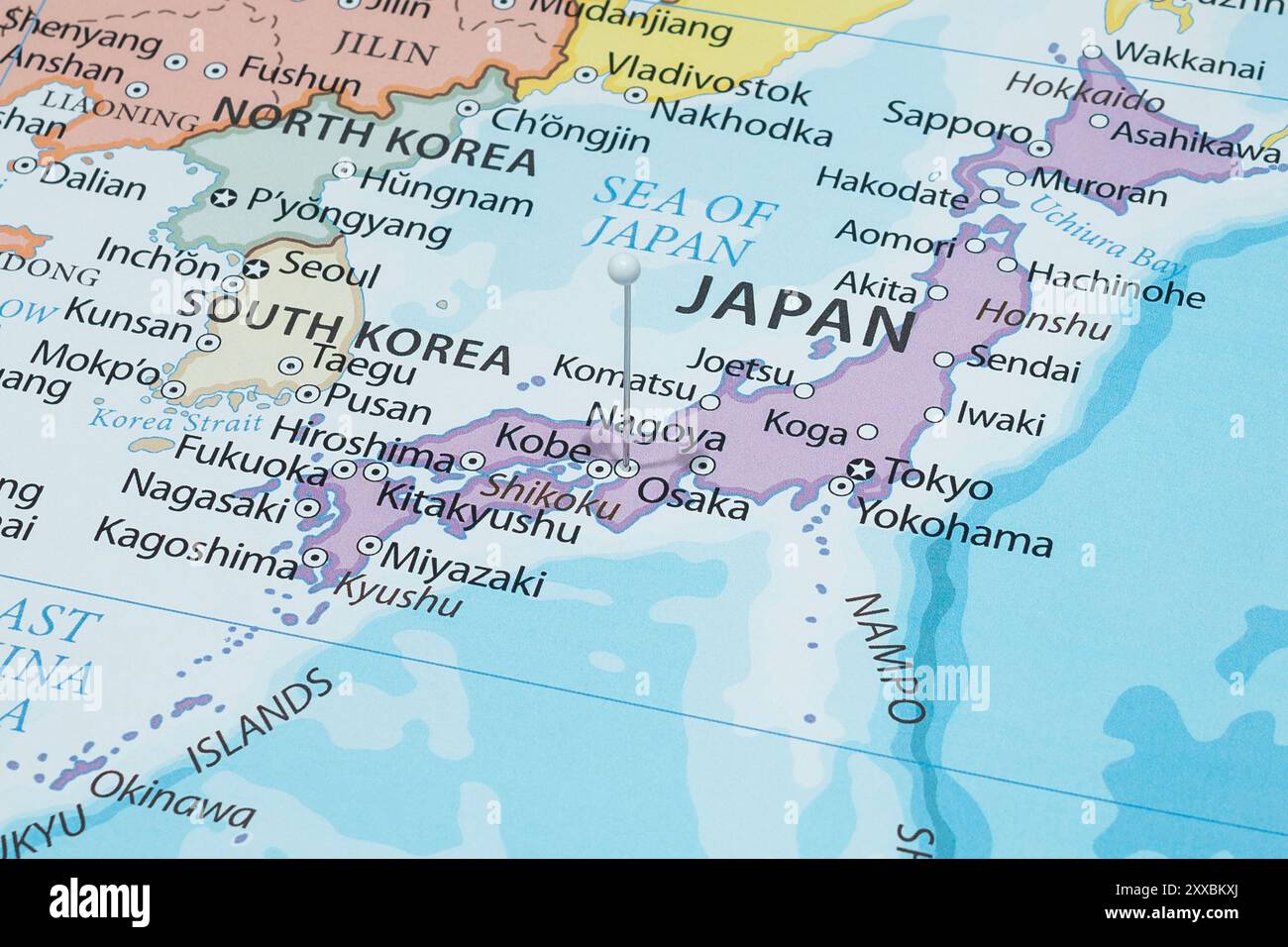 Map of osaka japan hi-res stock photography and images - Alamy