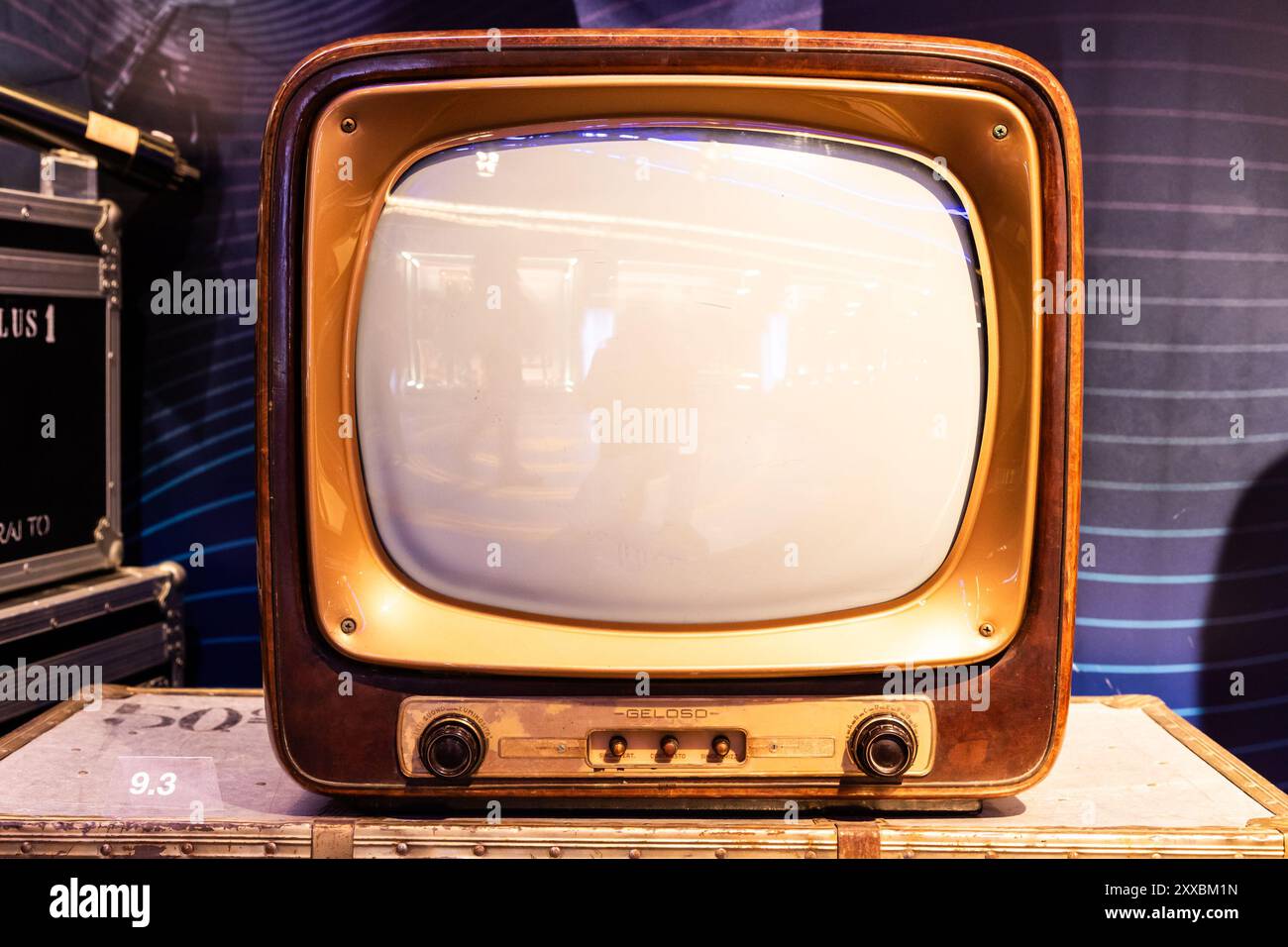 Turin, Italy - 30 April 2024. Museum of Radio and Television. TV B 