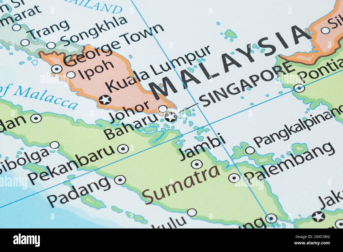 world map with countries singapore