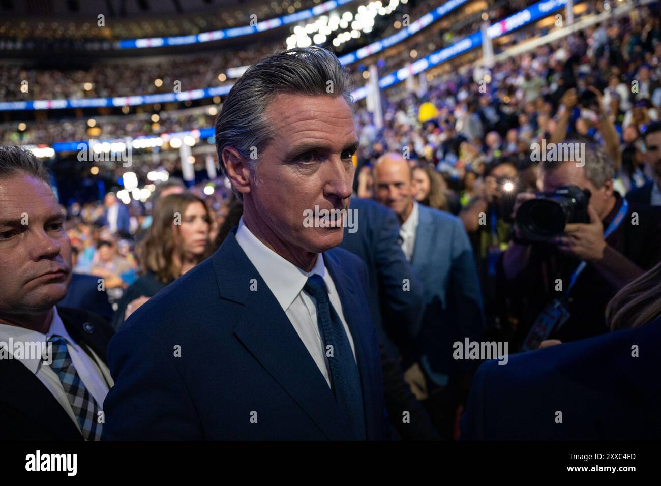 Chicago, United States Of America. 20th Aug, 2024. Governor Gavin Newsom (Democrat of California) walks through the crowd at the 2024 Democratic National Convention in Chicago, Illinois, USA, at the United Center on Tuesday, August 20, 2024. Credit: Annabelle Gordon/CNP/Sipa USA Credit: Sipa USA/Alamy Live News Stock Photo