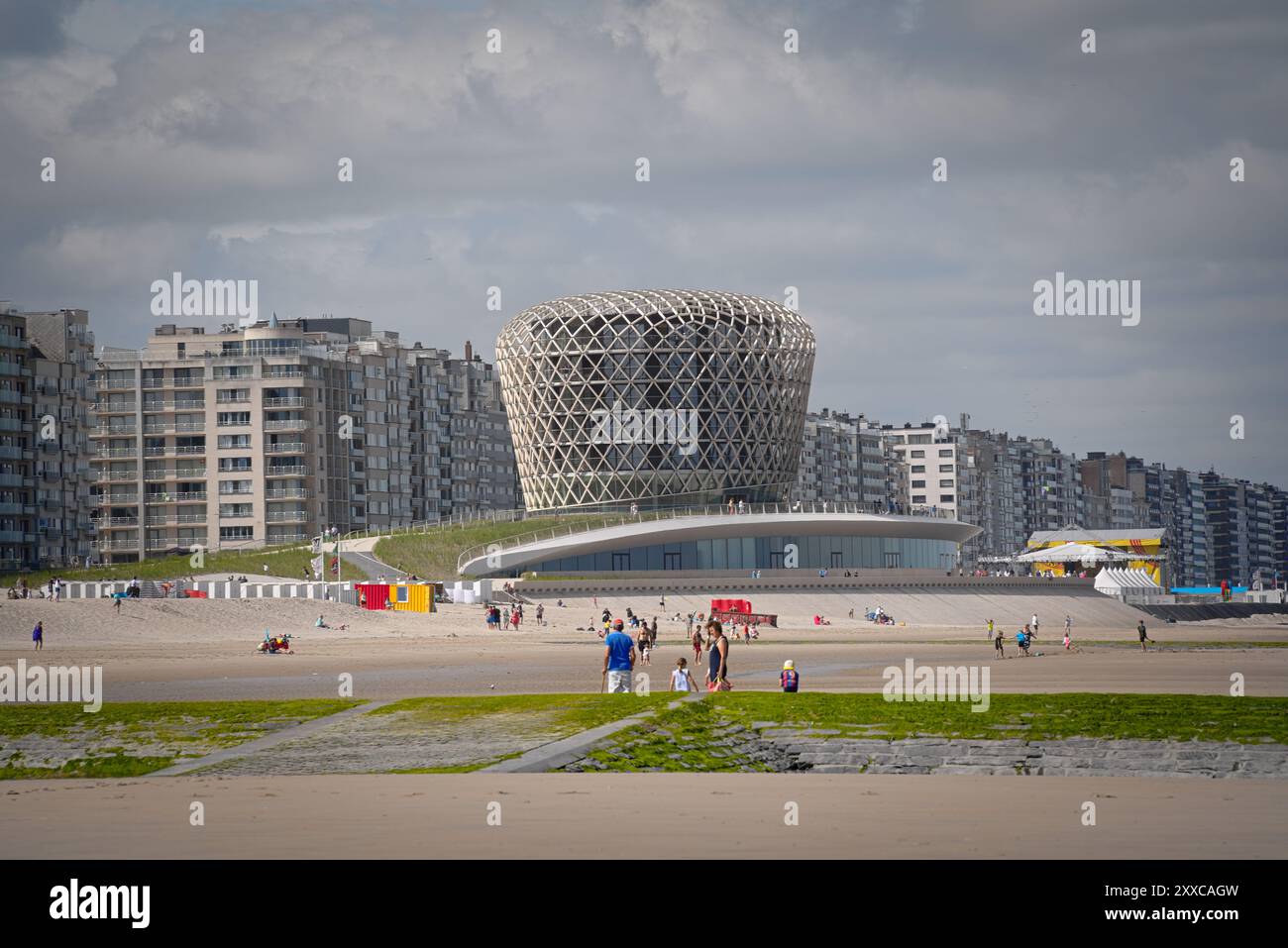 Modern Elegance: The New Casino in Middelkerke at the Belgian Coast 2 Stock Photo