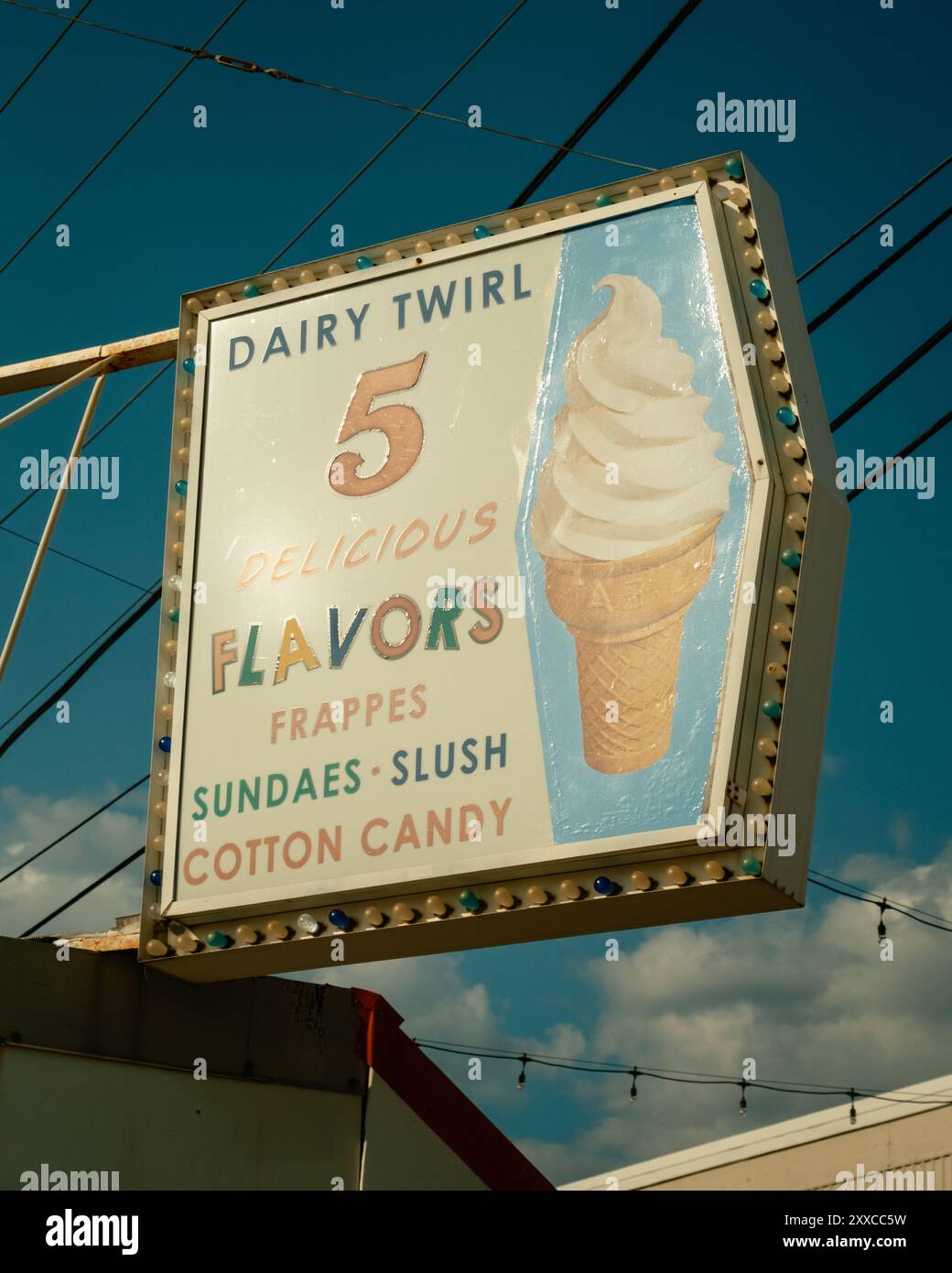 Dairy Twirl vintage sign, Salisbury, Massachusetts Stock Photo