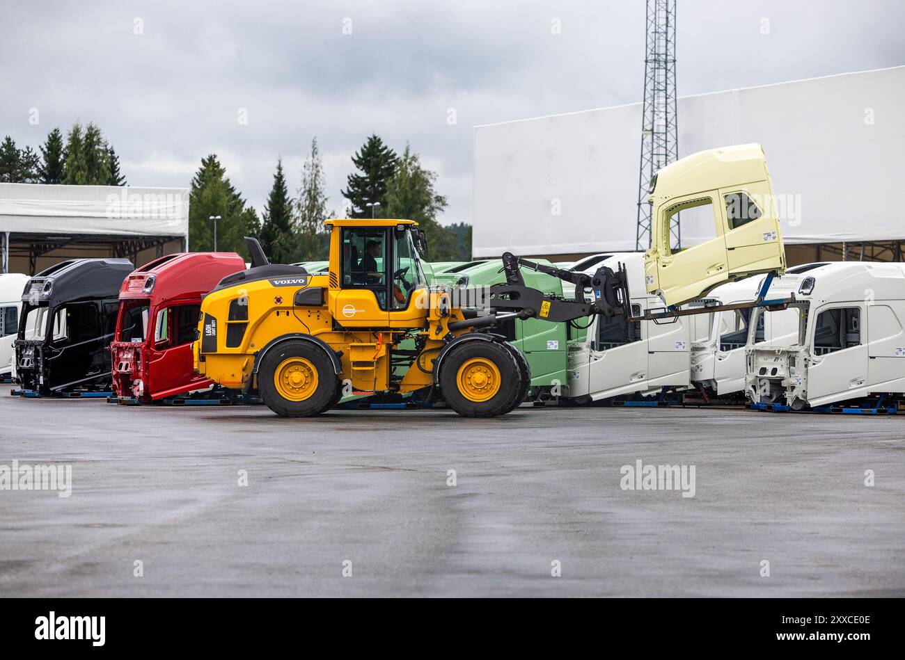 Volvo Group Trucks Operations, Umeå, Sweden. Volvo Group Trucks Operations, Umeå is the Volvo Group's largest production unit for truck cabs for Volvo's heavy trucks; FH, FH16, FM and FMX. Stock Photo