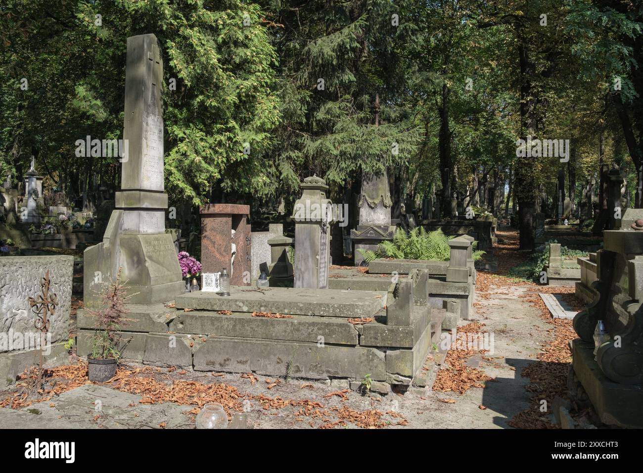 Madrid, Spain. 23rd Aug, 2024. View of Powazki Cemetery in Warsaw was founded in 1790, it is the most famous cemetery in Poland due to the large number of personalities who rest there.Warsaw August 23, 2024 (Photo by Oscar Gonzalez/Sipa USA) Credit: Sipa USA/Alamy Live News Stock Photo