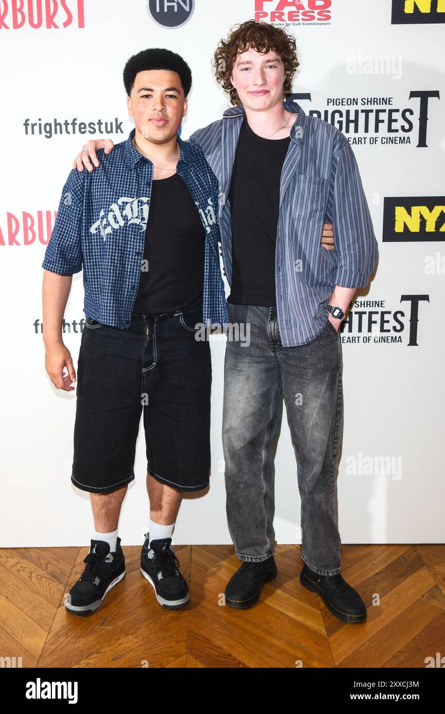 London, UK. 23rd Aug, 2024. Cast Justin Daniels Anene and Cal O ...