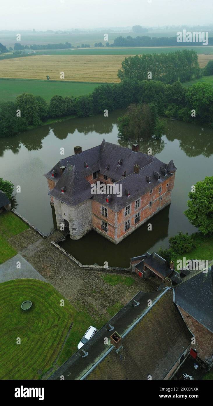 drone photo Fernelmont castle Belgium europe Stock Photo - Alamy