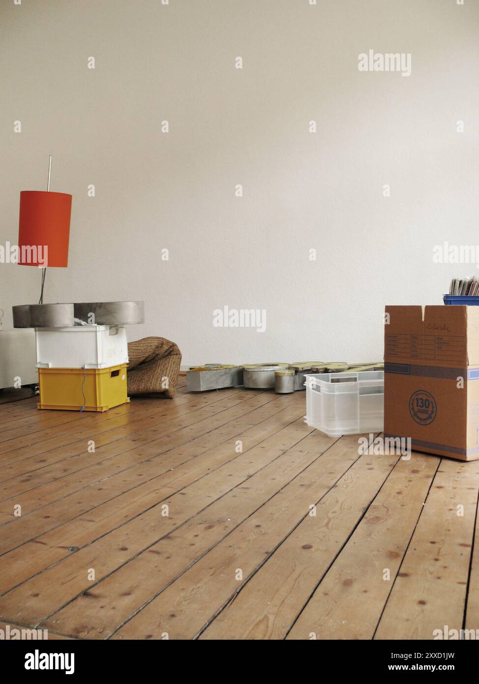 Ein Umzug, Altbau-Wohnung Stock Photo