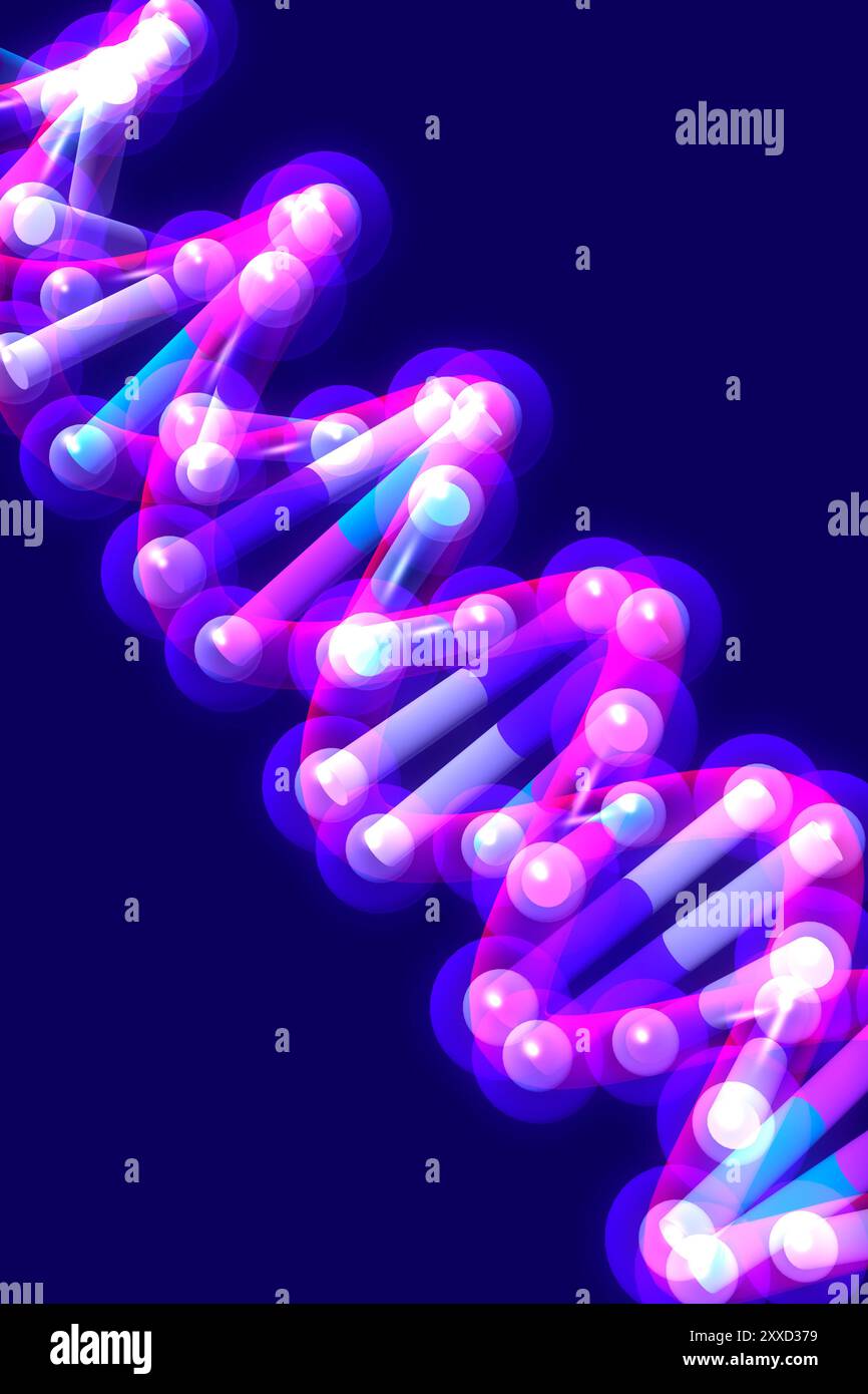 DNA molecule double helix 3D illustration Stock Photo - Alamy