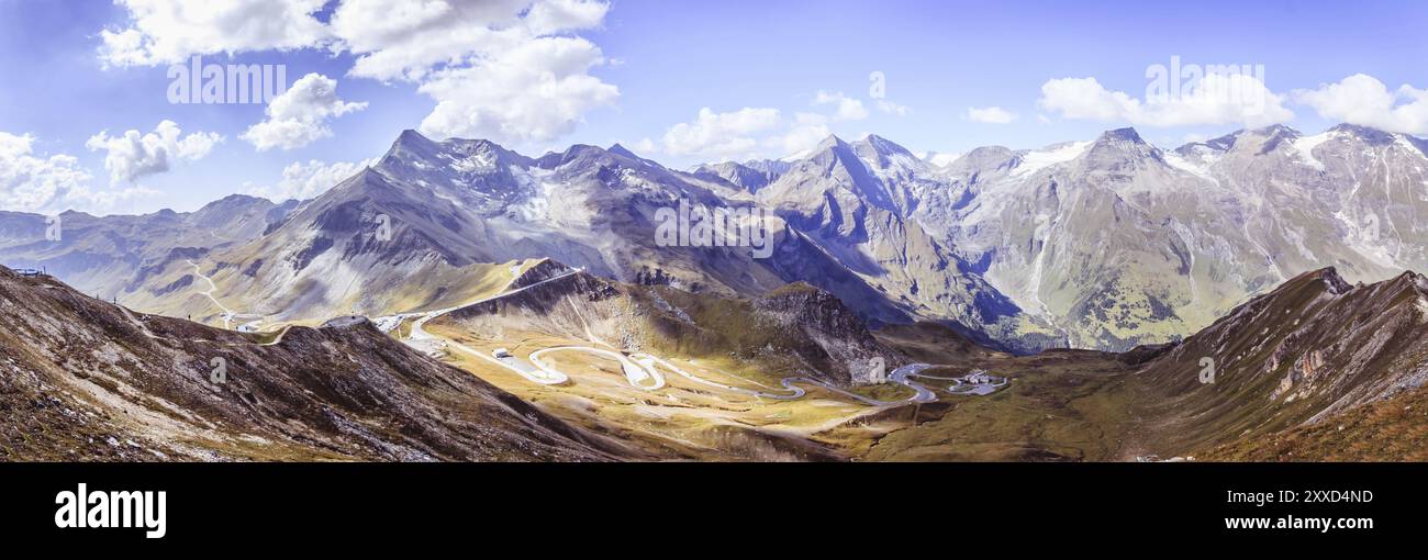 Austrian Mountain Ranges Mountain Range in the Alps: Grossglockner and the High Alpine Road in ...
