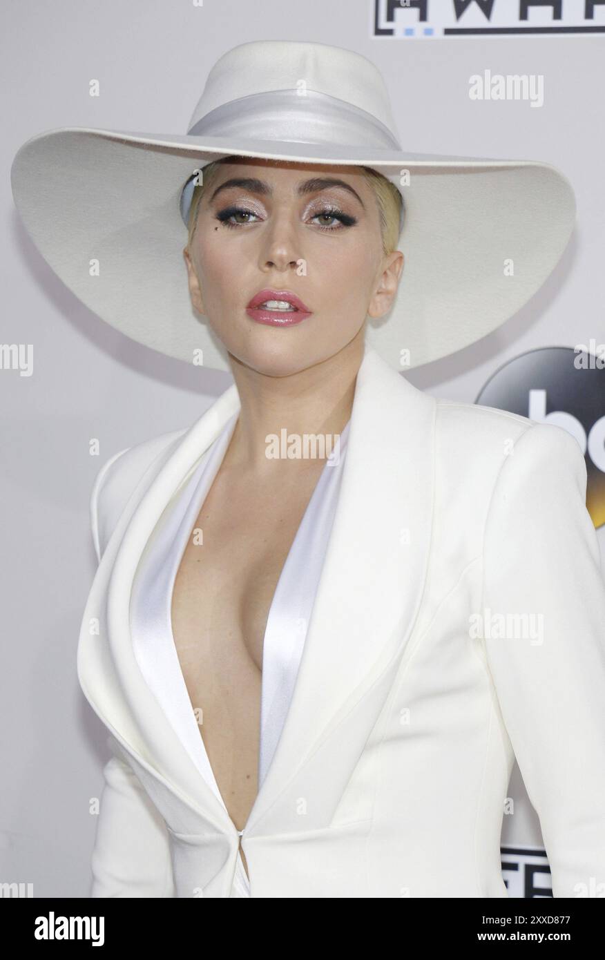 Lady Gaga at the 2016 American Music Awards held at the Microsoft Theater in Los Angeles, USA on November 20, 2016 Stock Photo