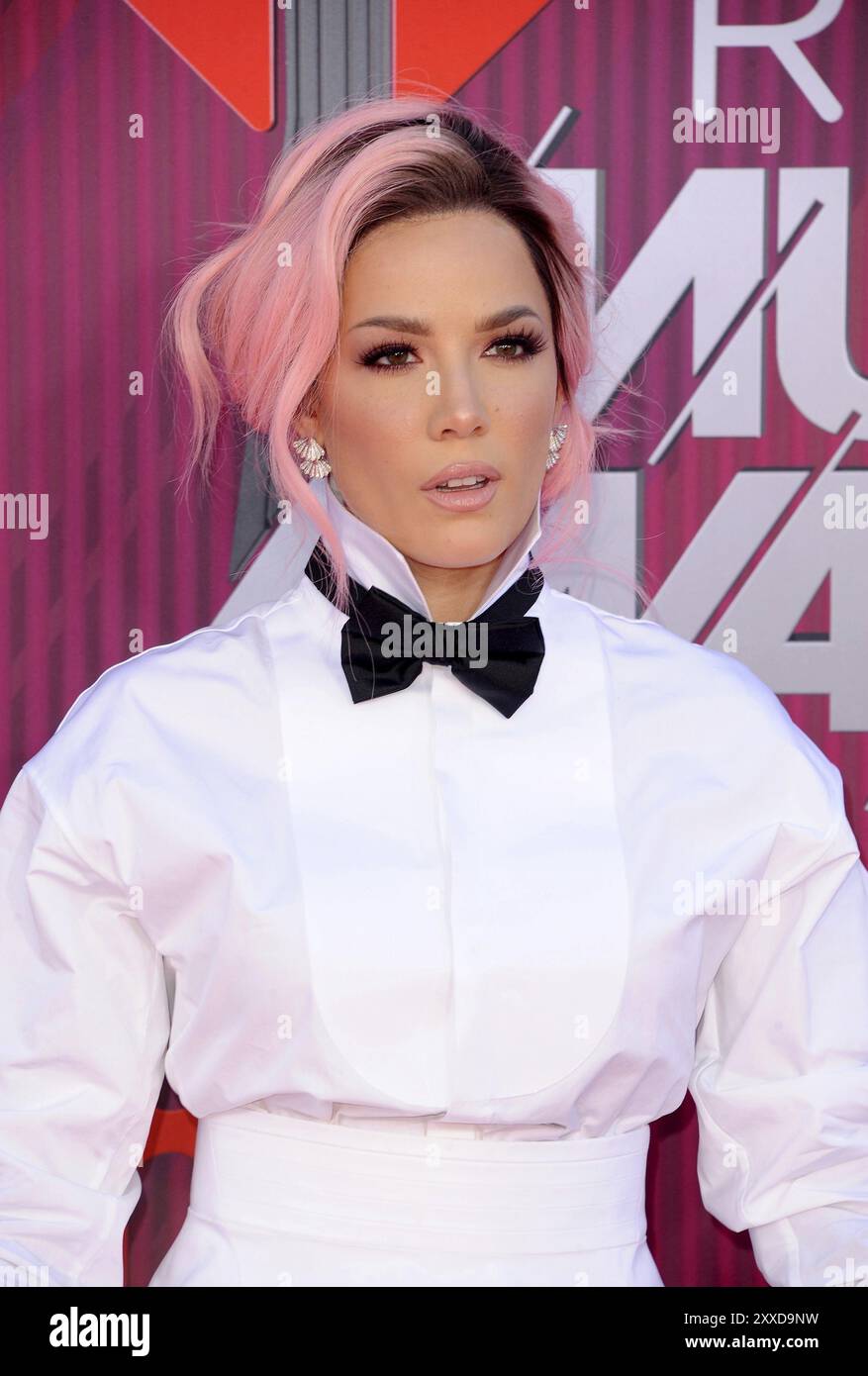 Halsey at the 2019 iHeartRadio Music Awards held at the Microsoft Theater in Los Angeles, USA on March 14, 2019 Stock Photo
