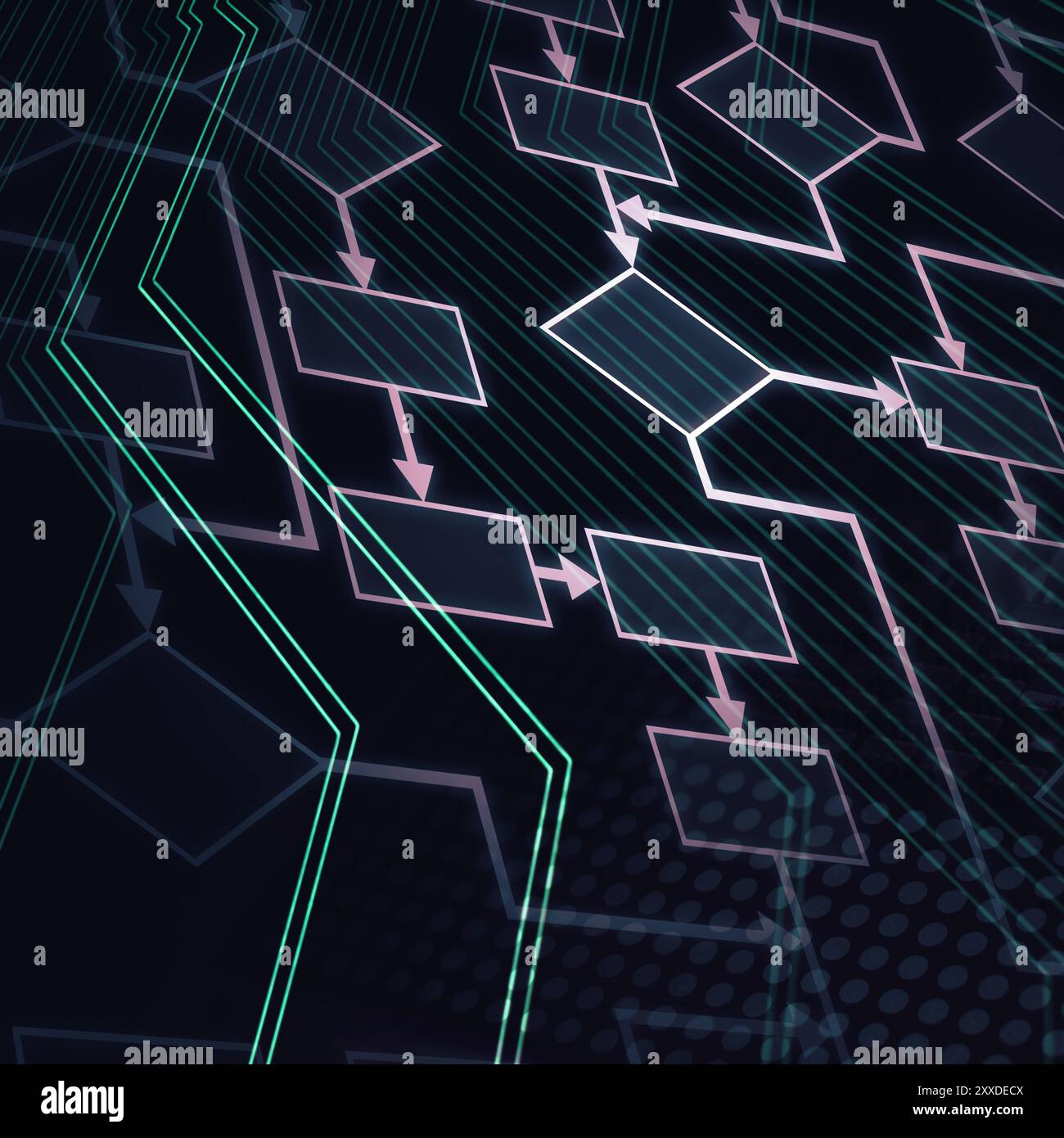 Abstract flowchart diagram. Computer program algorithm. Information ...