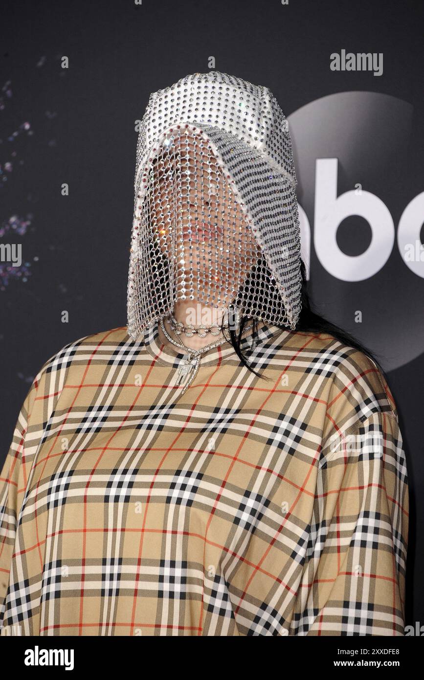 Billie Eilish at the 2019 American Music Awards held at the Microsoft Theater in Los Angeles, USA on November 24, 2019 Stock Photo
