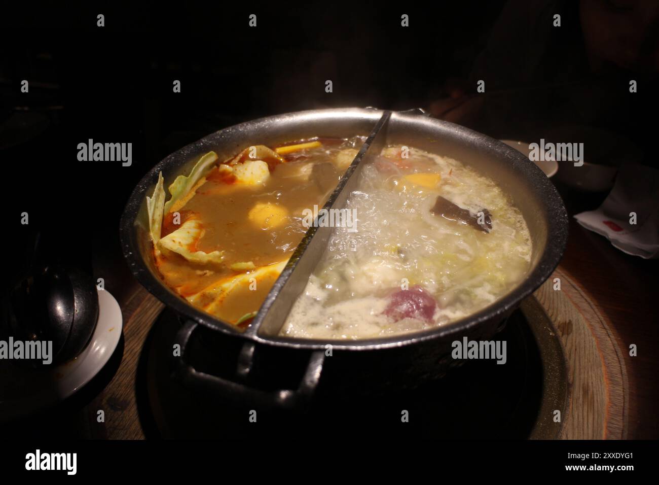 Taiwanese cuisine: hot pot in Taipei, Taiwan Stock Photo