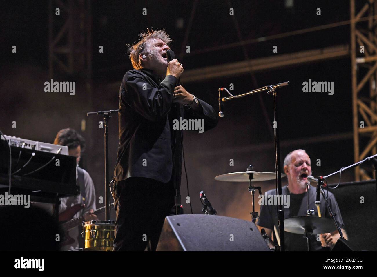 UK. 23rd Aug, 2024. LONDON, ENGLAND - AUGUST 23: James Murphy and Pat Mahoney of ‘LCD Soundsystem' performing at All Points East, Victoria Park on August 23, 2024 in London, England.CAP/MAR © MAR/Capital Pictures Credit: Capital Pictures/Alamy Live News Stock Photo