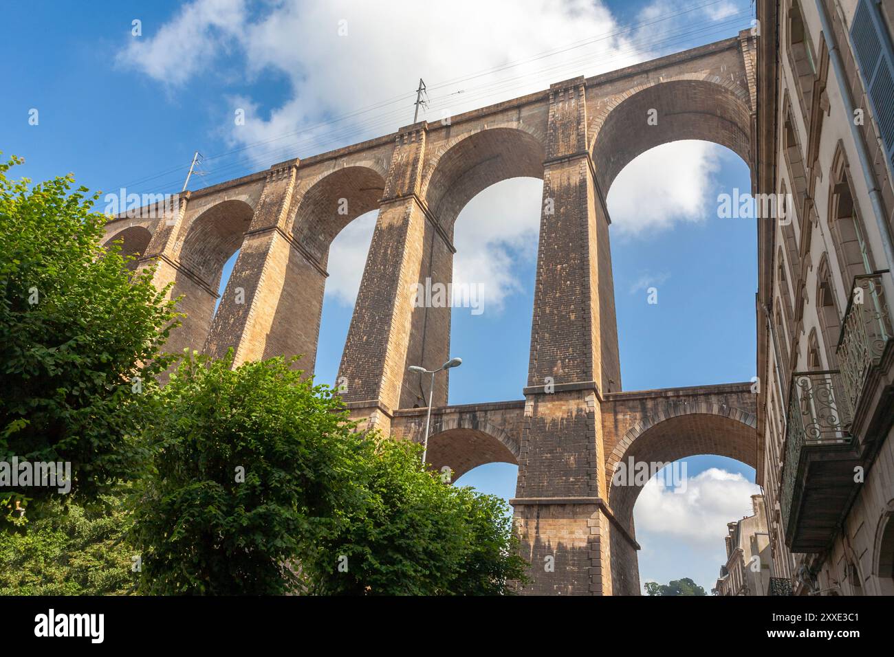 The famous "Viaduc de Morlaix", 19th century railway bridge, now a