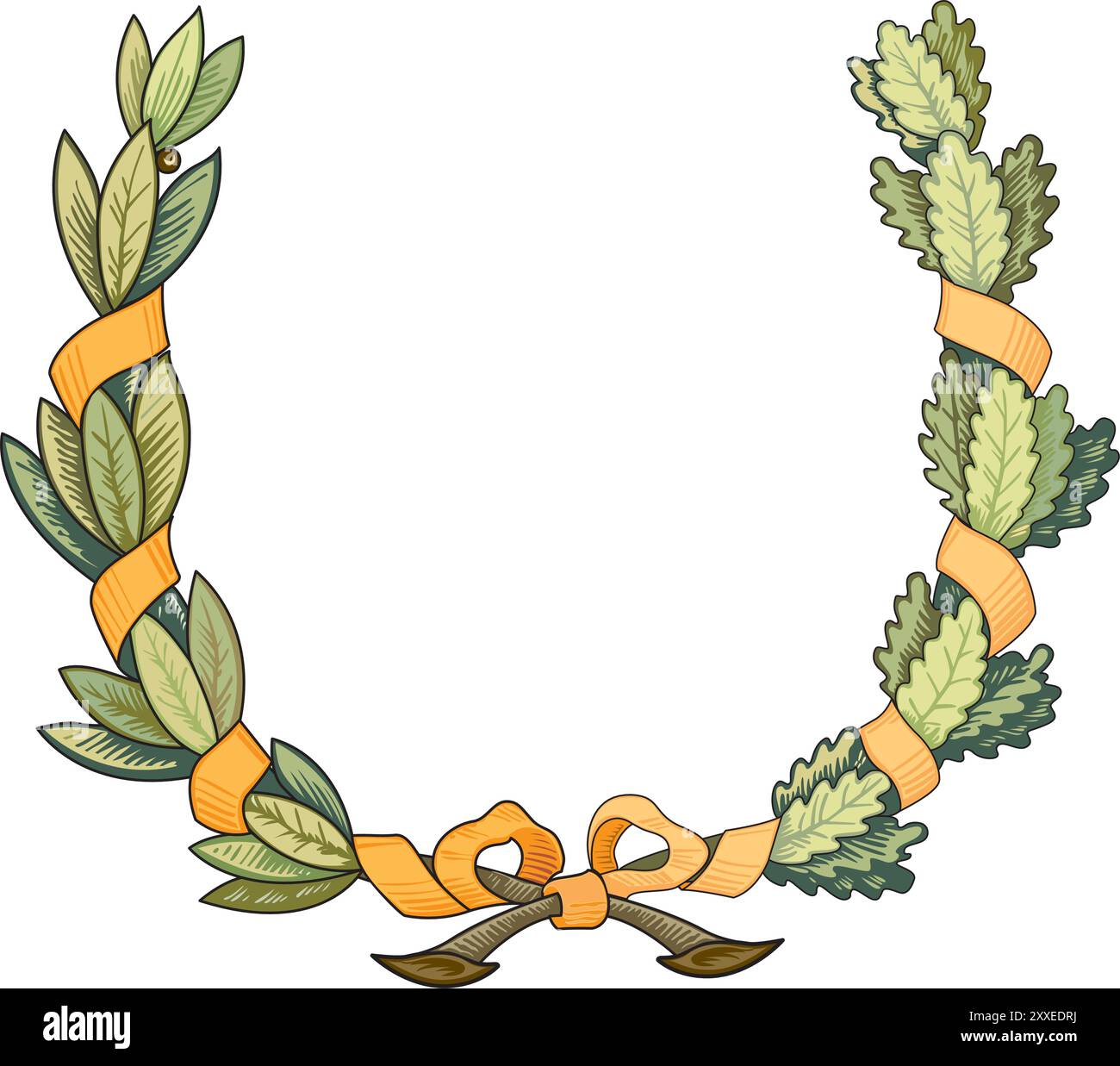 Hand drawn line floral frame. Elegant vintage wreath. Logo template ...