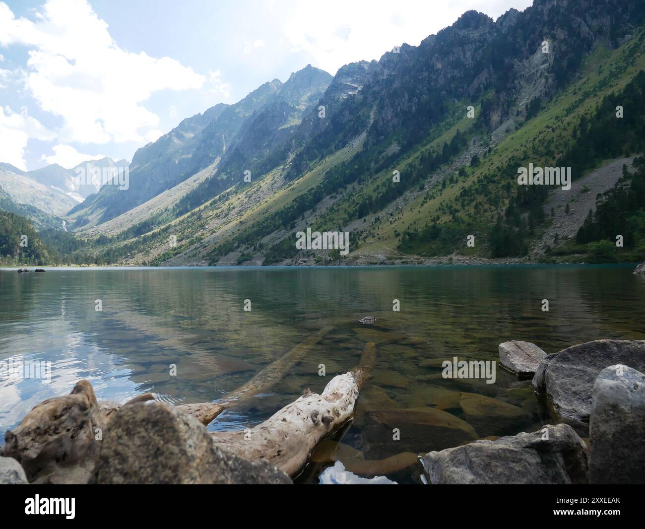 A view of Lac de Gaube in the Pyrenees National Park in southwest France Stock Photo