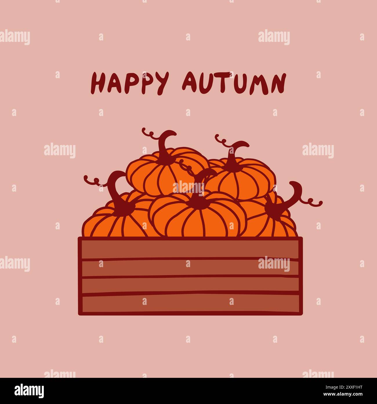 A rustic wooden crate filled with vibrant pumpkins celebrates the ...