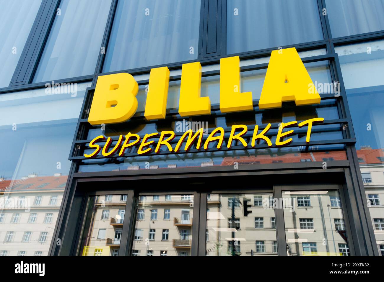 Billa supermarket Logo Prague Czech Republic Stock Photo - Alamy