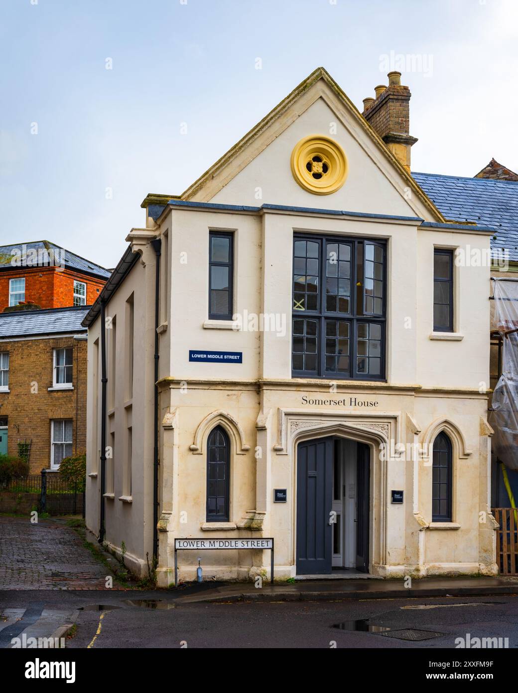 Nineteenth century Somerset House in Lower Middle Street, contains the ...