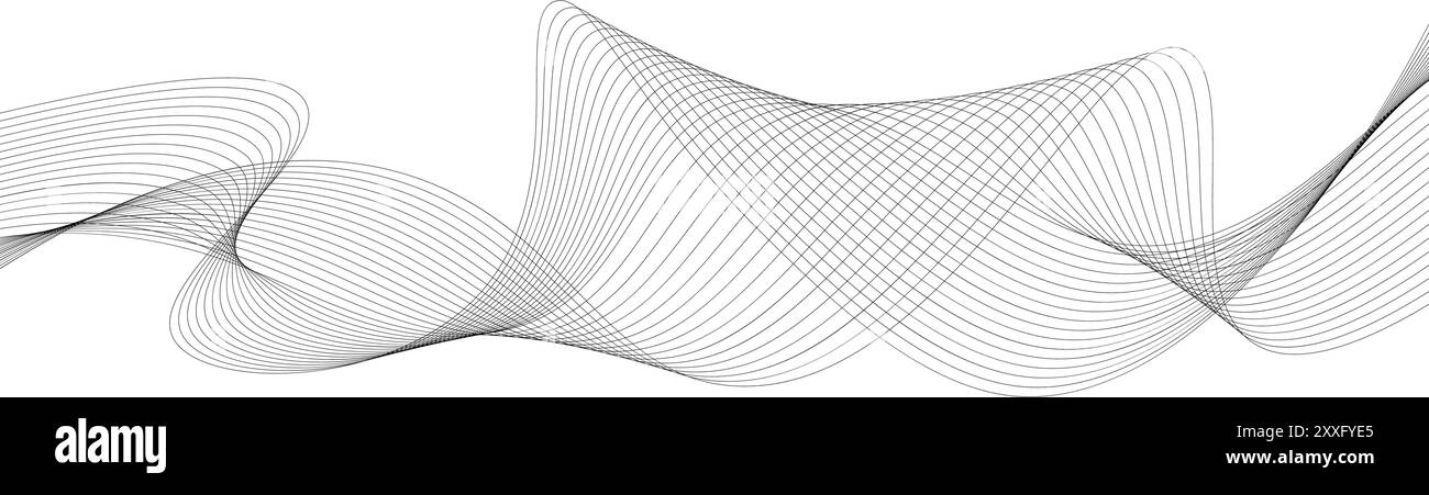 abstract black and white wave background. Vector illustration Stock ...