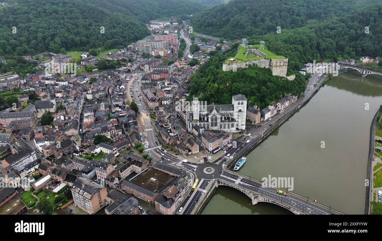 drone photo Huy Belgium europe Stock Photo