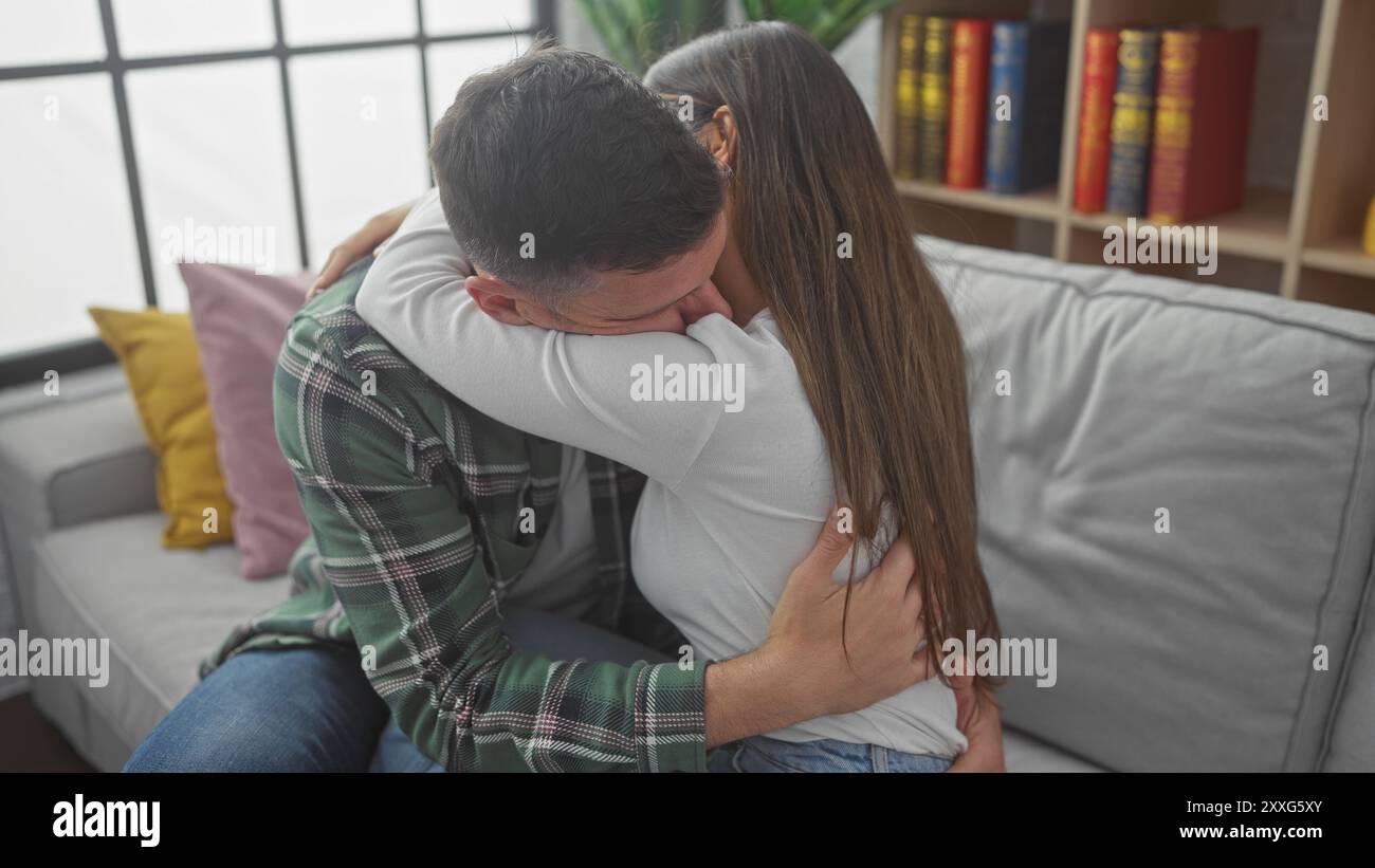 Loving couple embraces tranquil hi-res stock photography and images - Alamy