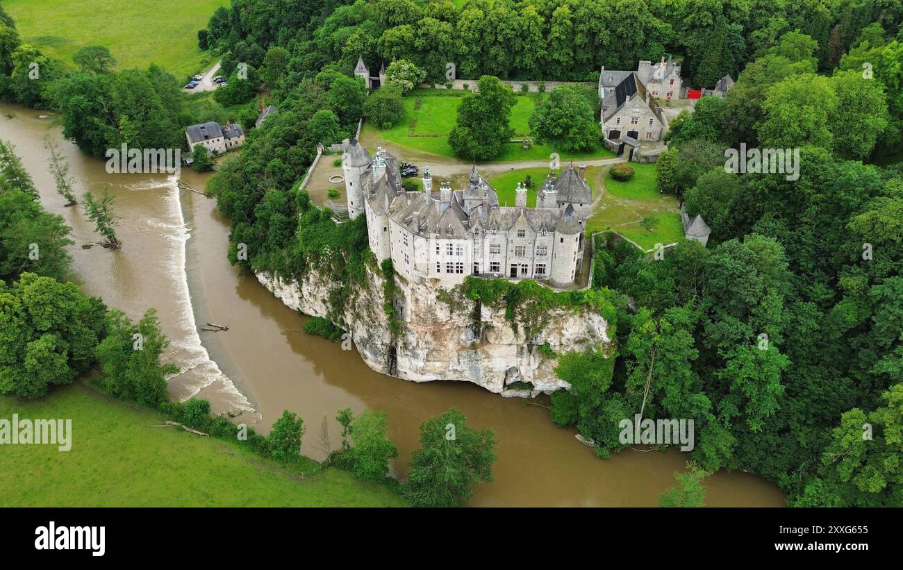 Drone Photo Walzin Castle Belgium Europe Stock Photo Alamy