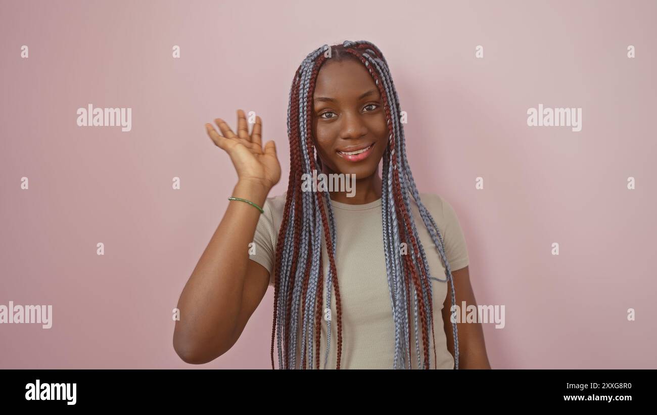 Young energetic black woman braids hi-res stock photography and images ...