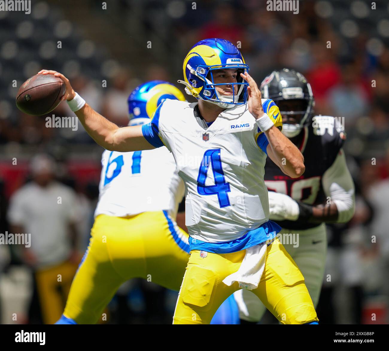 Los Angeles Rams quarterback Dresser Winn warms up before a preseason NFL football game, Sunday, Aug. 11, 2024, in Inglewood, Calif. (AP Photo/Gregory Bull Stock Photo - Alamy Los Angeles Rams quarterback Dresser Winn warms up before a preseason NFL football game, Sunday, Aug. 11, 2024, in Inglewood, Calif. (AP Photo/Gregory Bull Stock Photo - Alamy