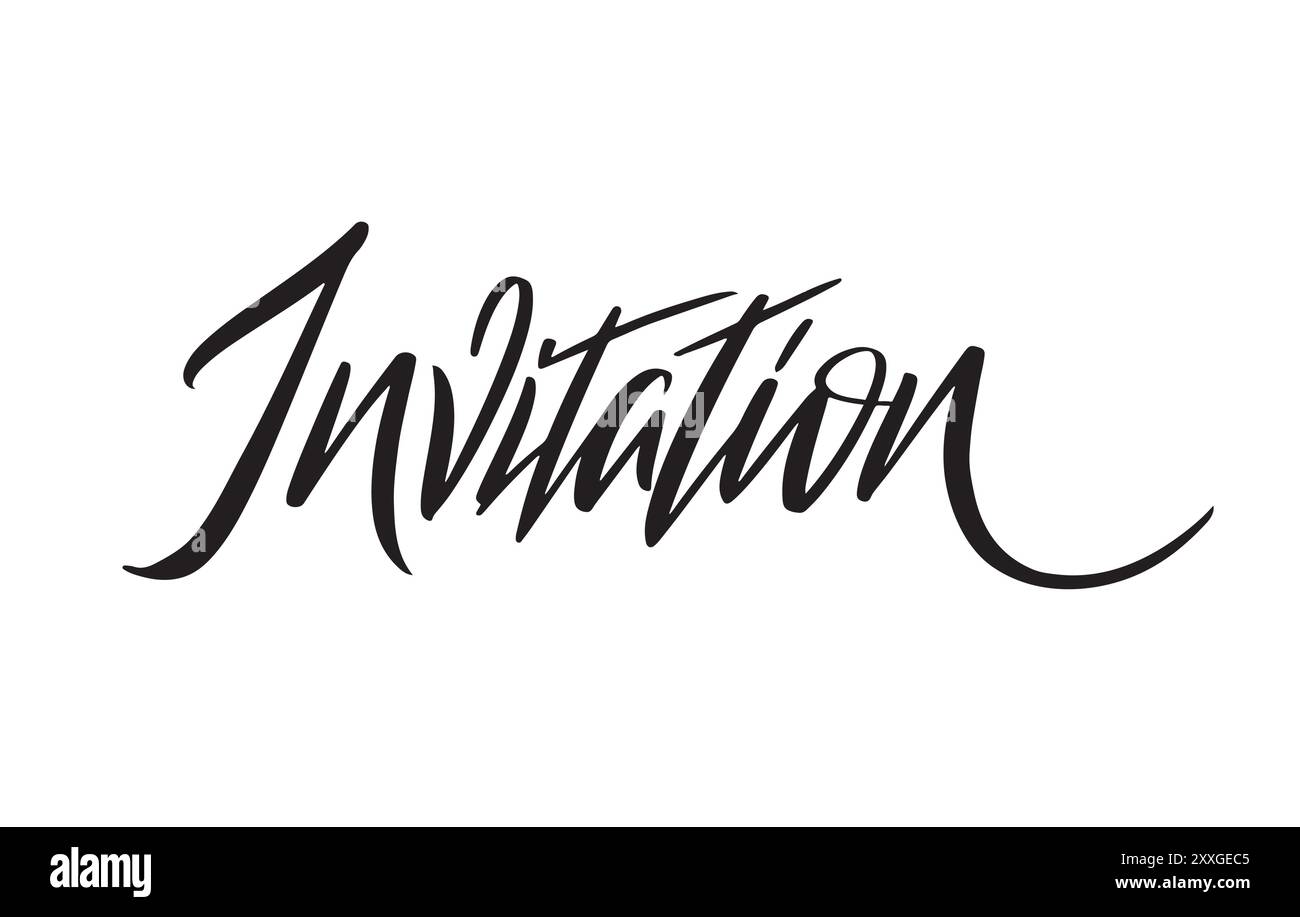 Cursive invitation hi-res stock photography and images - Alamy