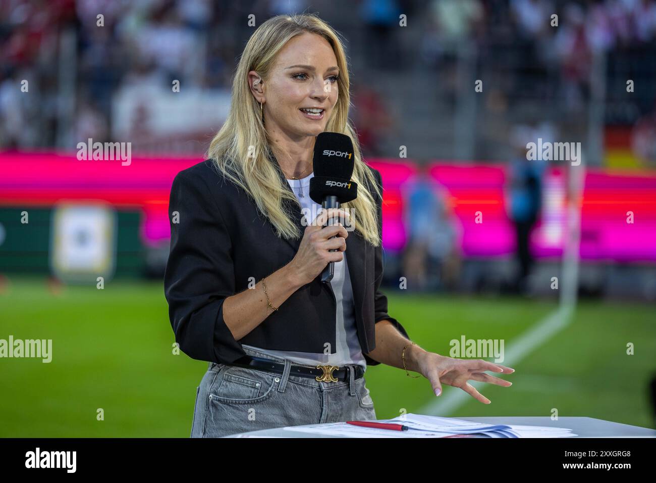 Germany. 24th Aug, 2024. Fussball 2. Liga 1. FC Koeln - Eintracht Braunschweig am 24.08.2024 im RheinEnergieStadion in Koeln Katharina Kleinfeld ( Sport1 ) DFB regulations prohibit any use of photographs as image sequences and/or quasi-video. Foto: Revierfoto Credit: ddp media GmbH/Alamy Live News Stock Photo