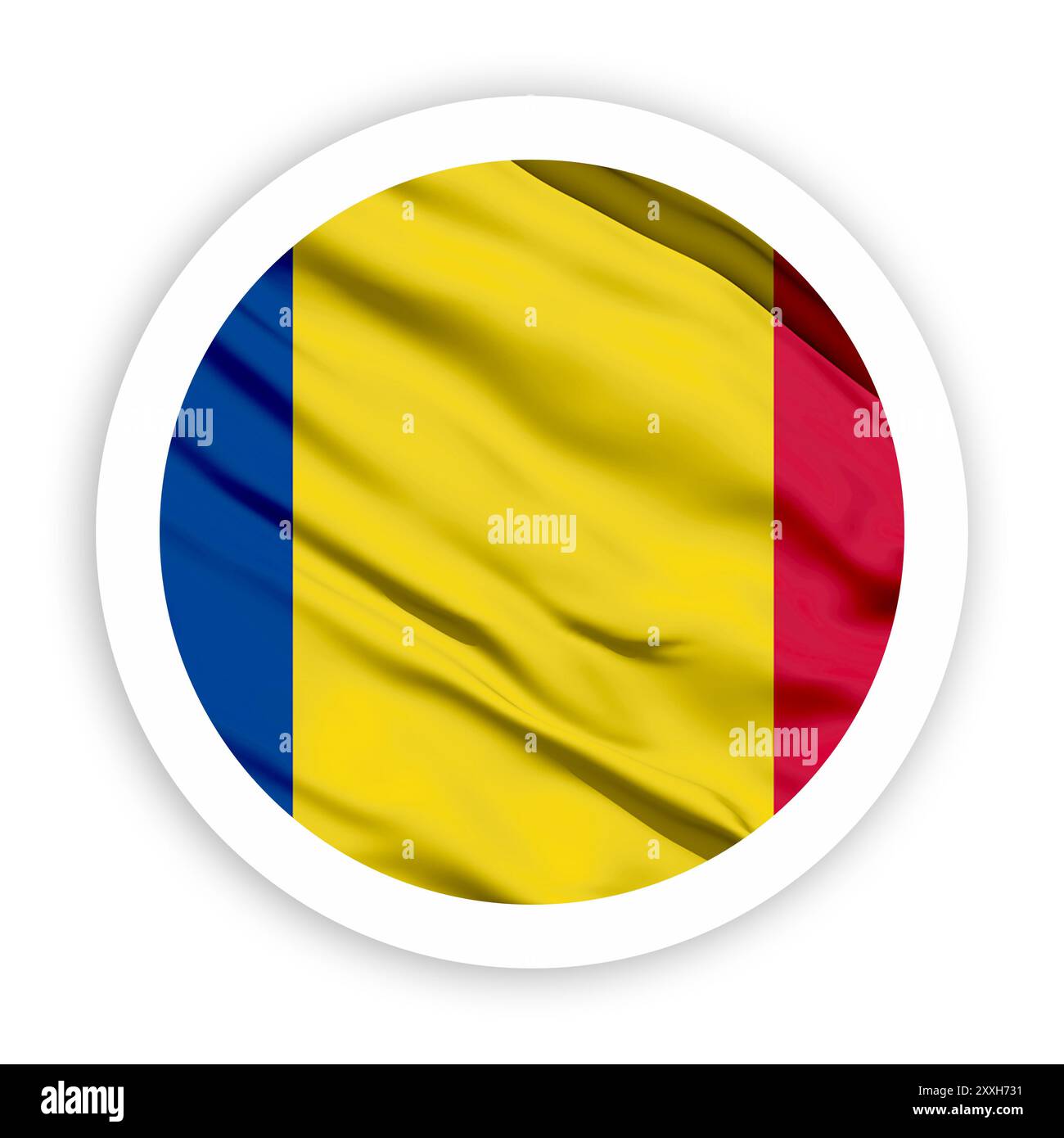 Romania waving flag round hi-res stock photography and images - Alamy