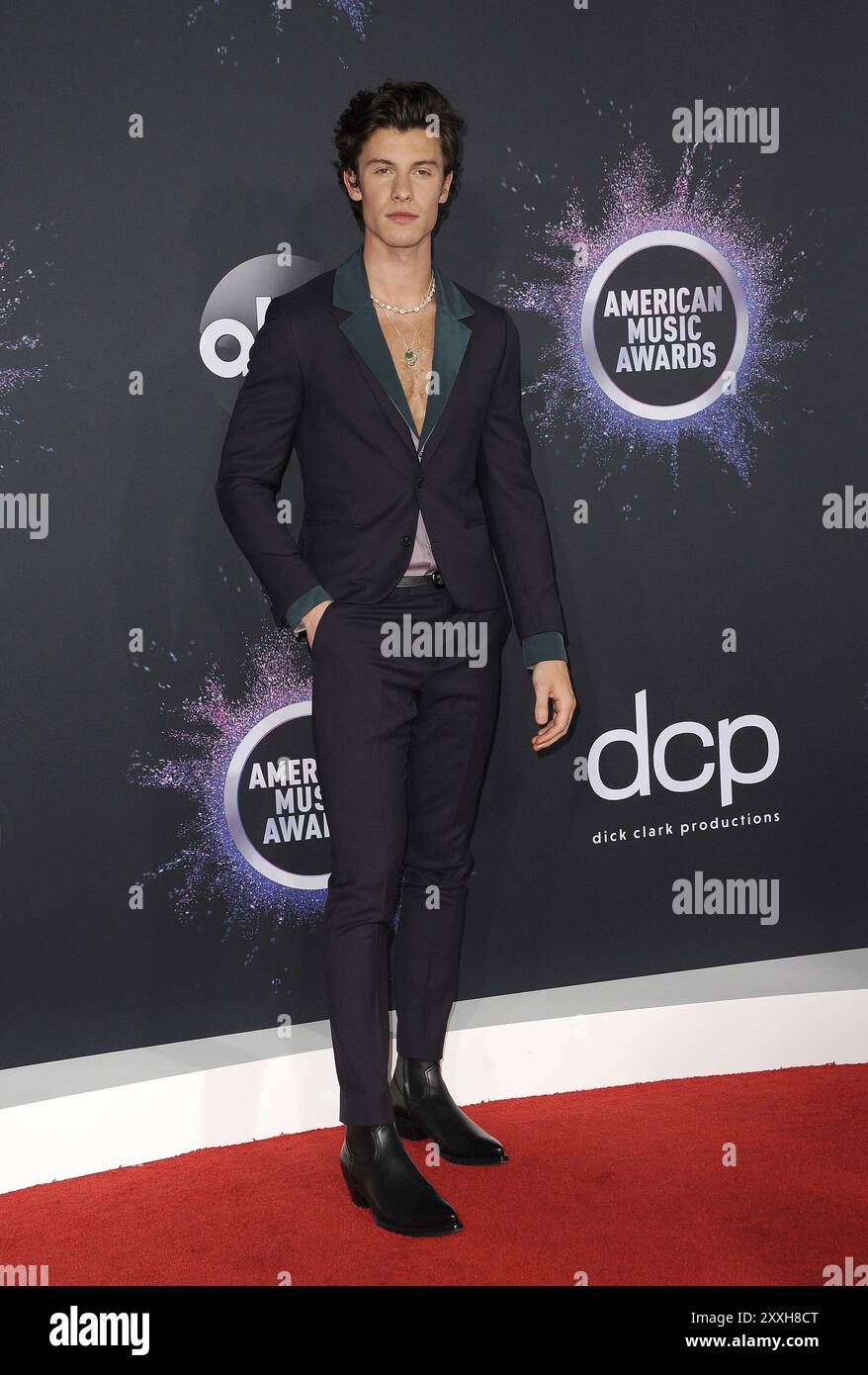 Shawn Mendes at the 2019 American Music Awards held at the Microsoft Theater in Los Angeles, USA on November 24, 2019 Stock Photo