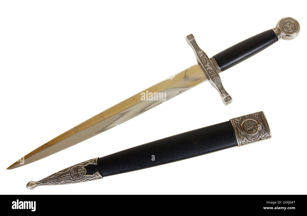 Souvenir medieval dagger. An exact copy made of modern materials Stock ...