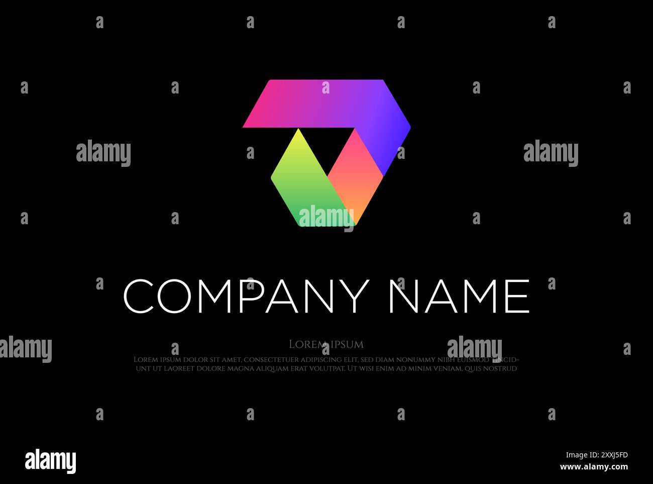 Modern Abstract Colorful Triangle Logo Design Vector Stock Vector